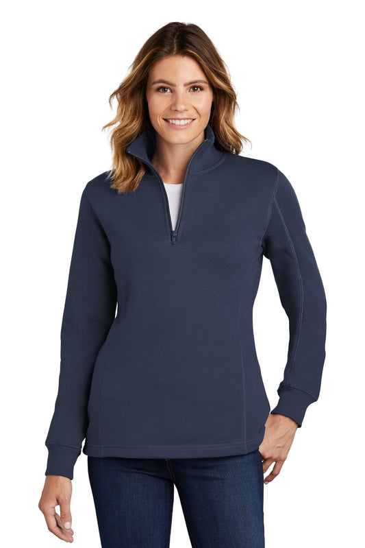 Sport-Tek Women's 1/4-Zip Sweatshirt. LST253 True Navy