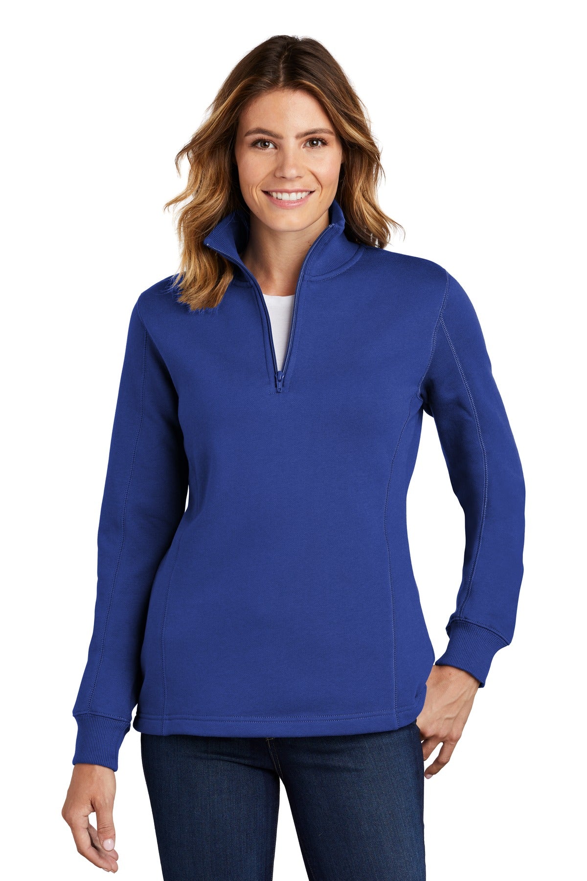 Sport-Tek Women's 1/4-Zip Sweatshirt. LST253 True Royal