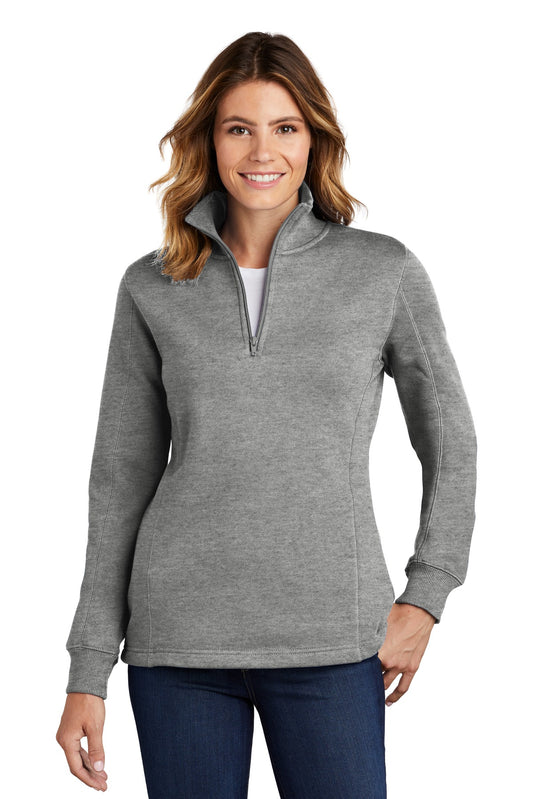 Sport-Tek Women's 1/4-Zip Sweatshirt. LST253 Vintage Heather