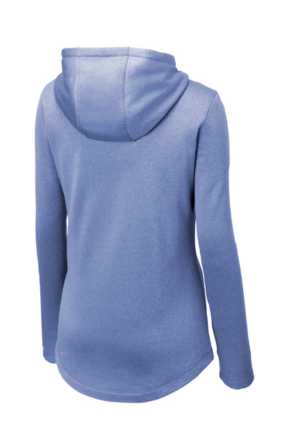 Sport-Tek  Women's PosiCharge  Sport-Wick  Heather Fleece Hooded Pullover. LST264 True Royal Heather