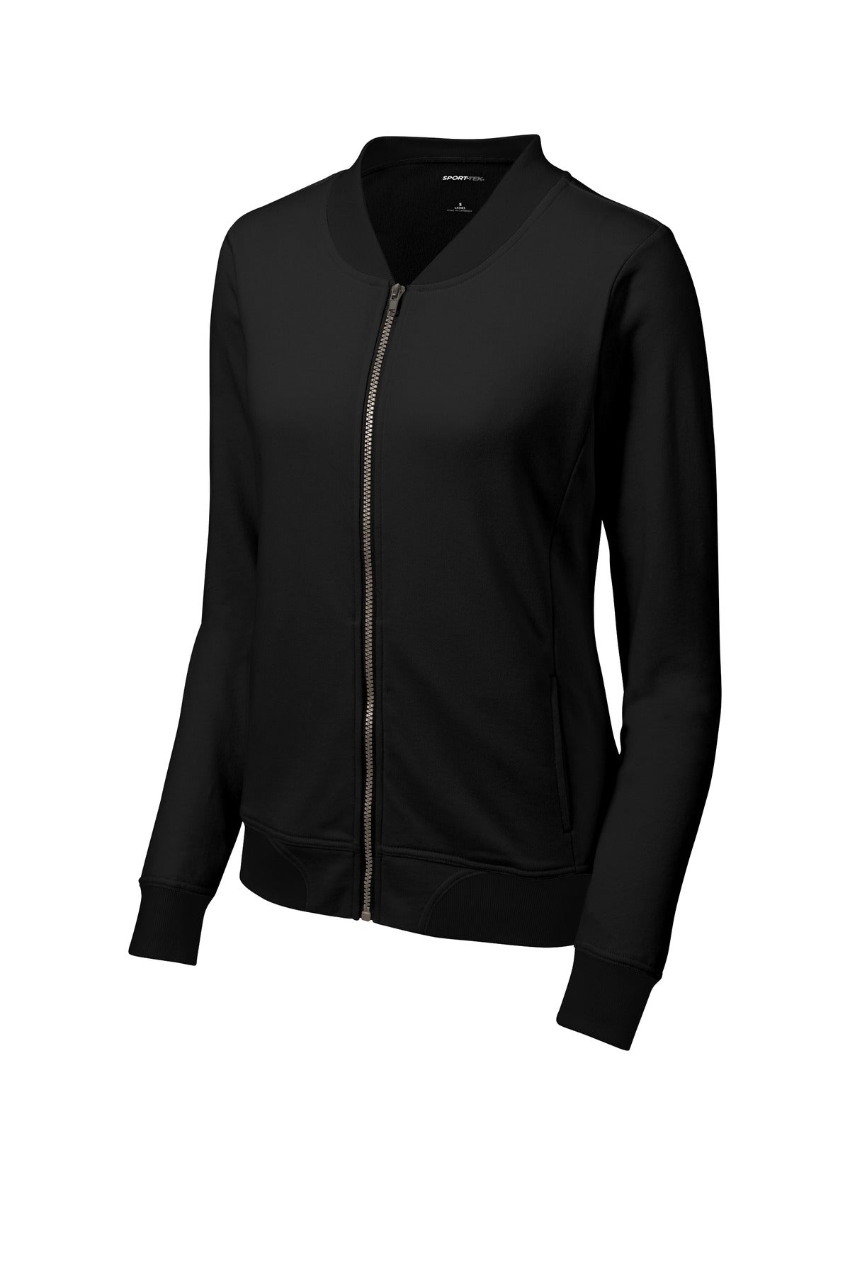 Sport-Tek  Women's Lightweight French Terry Bomber LST274 Black