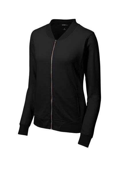 Sport-Tek  Women's Lightweight French Terry Bomber LST274 Black