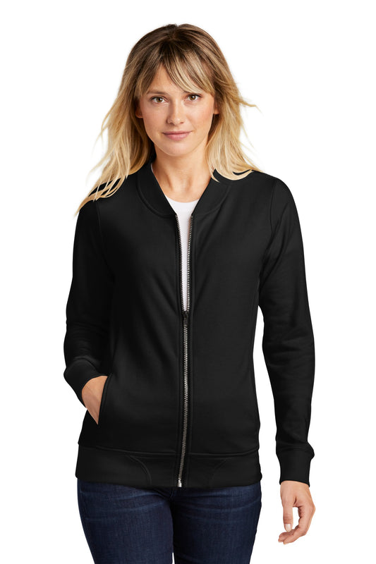 Sport-Tek  Women's Lightweight French Terry Bomber LST274 Black