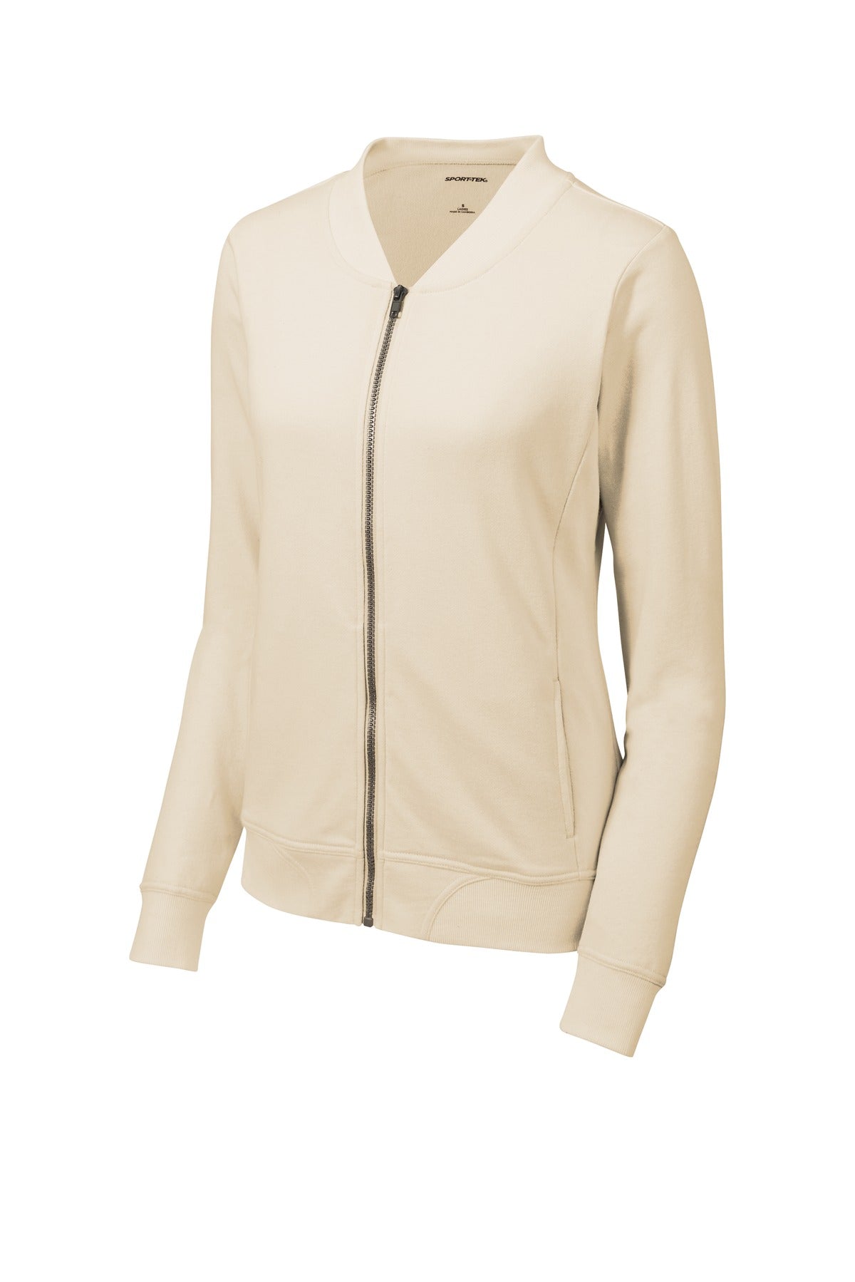 Sport-Tek  Women's Lightweight French Terry Bomber LST274 Ecru