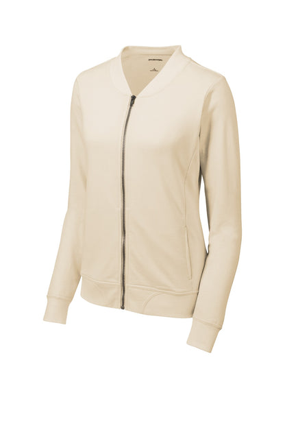 Sport-Tek  Women's Lightweight French Terry Bomber LST274 Ecru