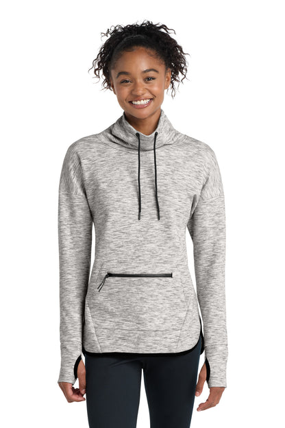 Sport-Tek Women's Triumph Cowl Neck Pullover LST280 Athletic Heather