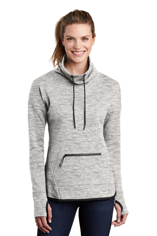 Sport-Tek Women's Triumph Cowl Neck Pullover LST280 Athletic Heather