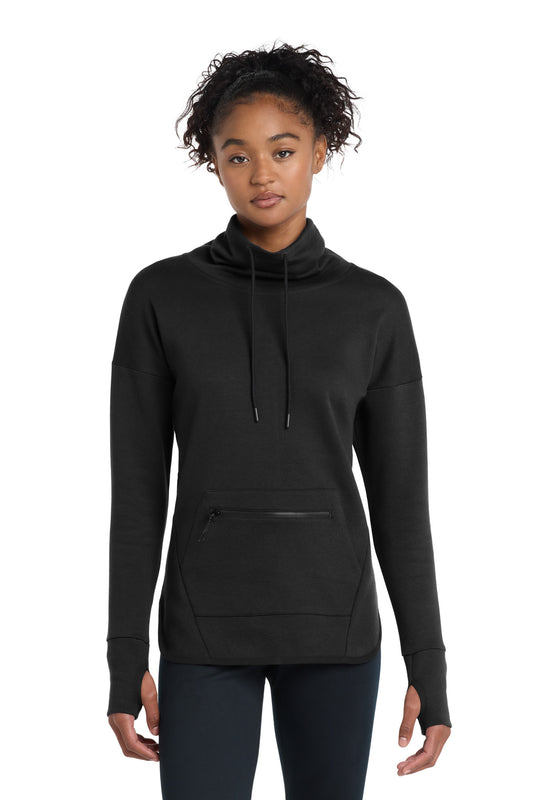 Sport-Tek Women's Triumph Cowl Neck Pullover LST280 Black
