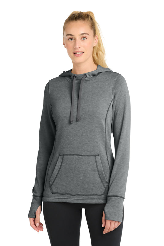 Sport-Tek Women's PosiCharge Tri-Blend Wicking Fleece Hooded Pullover LST296