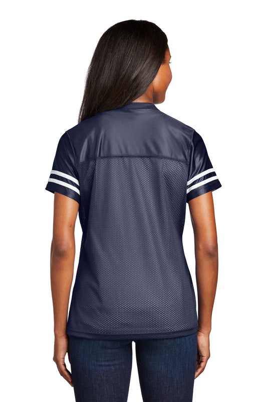Sport-Tek Women's PosiCharge Replica Jersey. LST307 True Navy/ White