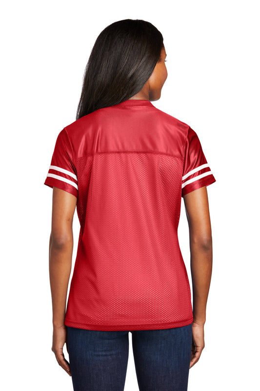 Sport-Tek Women's PosiCharge Replica Jersey. LST307 True Red/ White