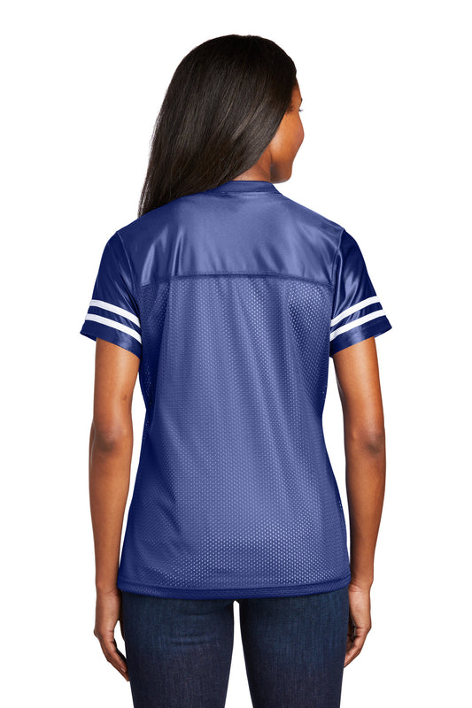 Sport-Tek Women's PosiCharge Replica Jersey. LST307 True Royal/ White