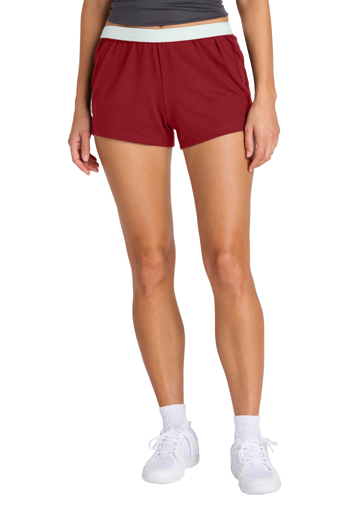 Sport-Tek Women's Jersey Knit Squad Short LST311 Deep Red
