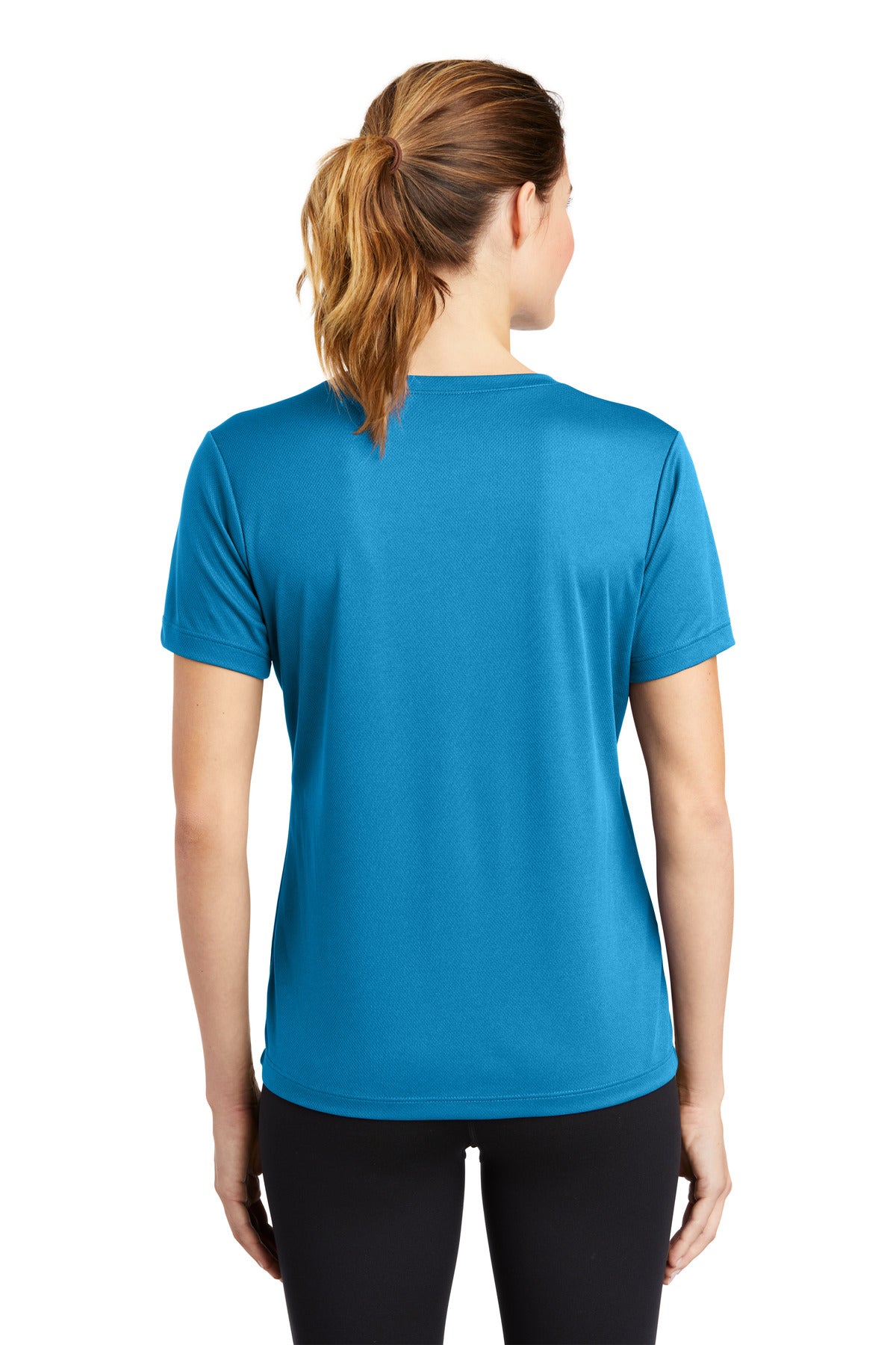 Sport-Tek Women's PosiCharge RacerMesh V-Neck Tee. LST340 Pond Blue