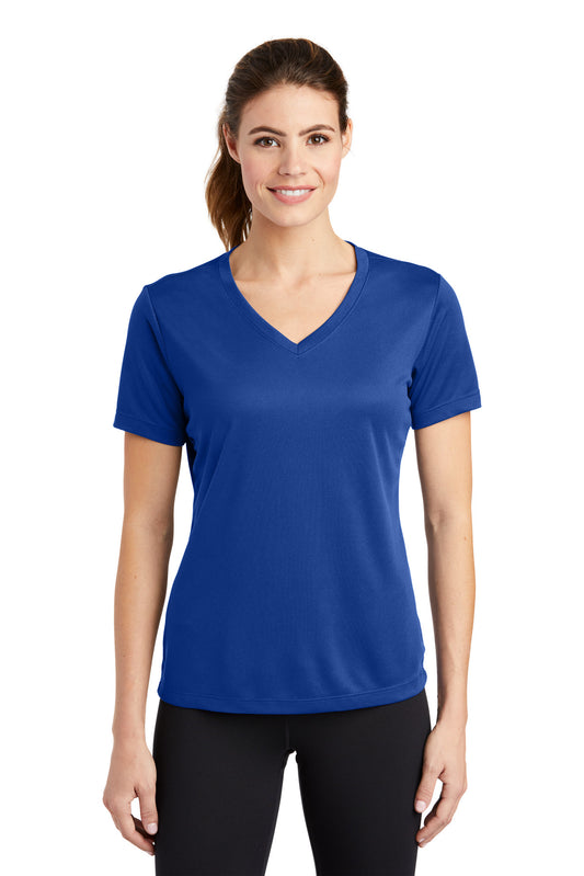 Sport-Tek Women's PosiCharge RacerMesh V-Neck Tee. LST340 True Royal
