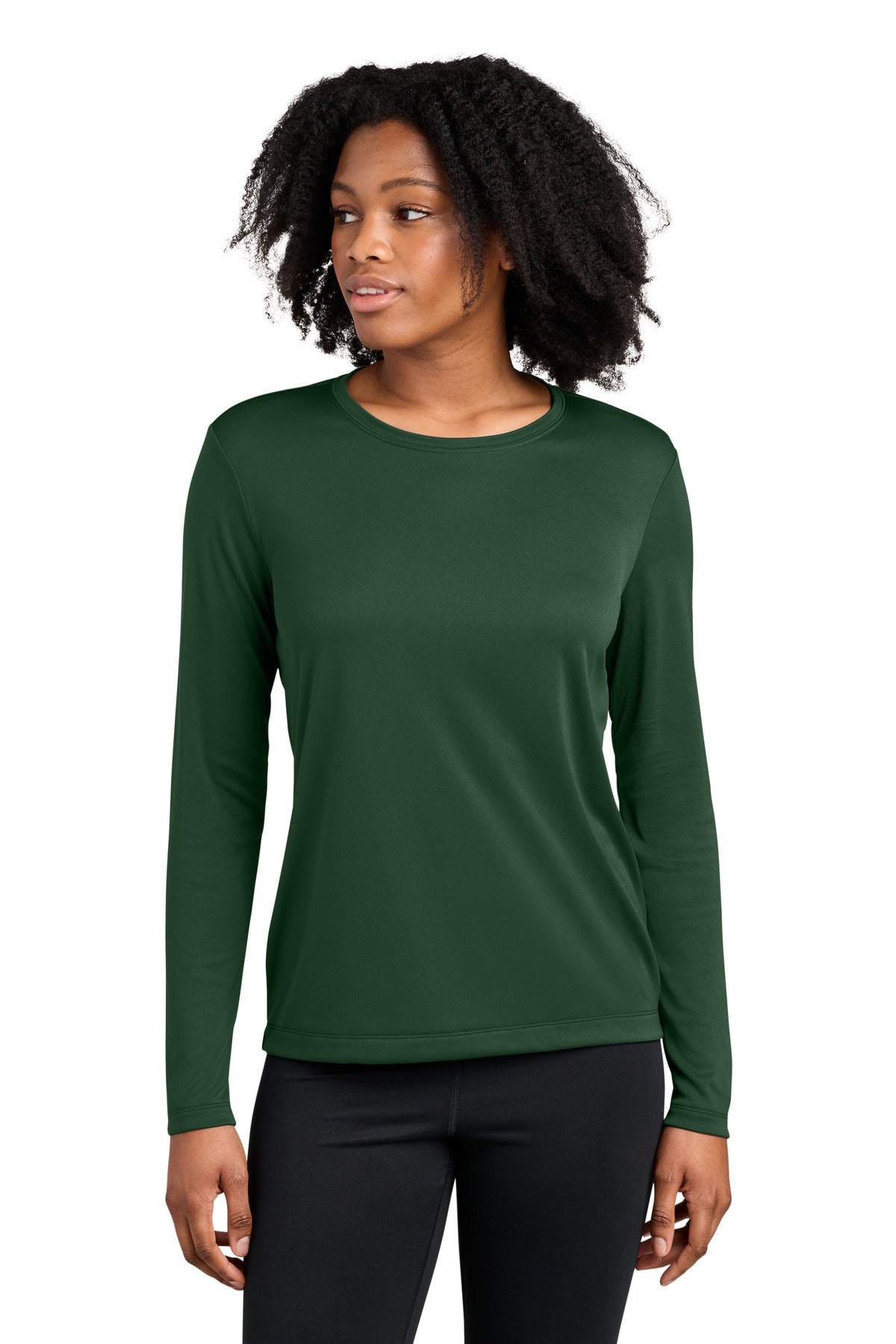 Sport-Tek Women's Competitor Long Sleeve Crewneck LST350LS Forest Green