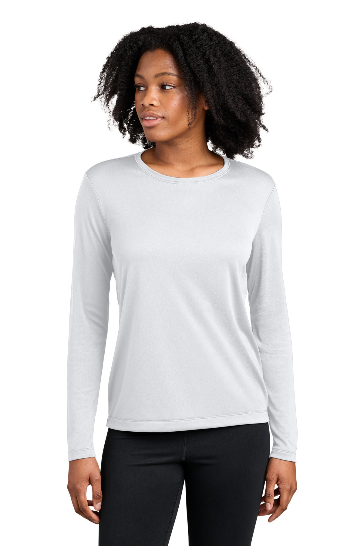 Sport-Tek Women's Competitor Long Sleeve Crewneck LST350LS White