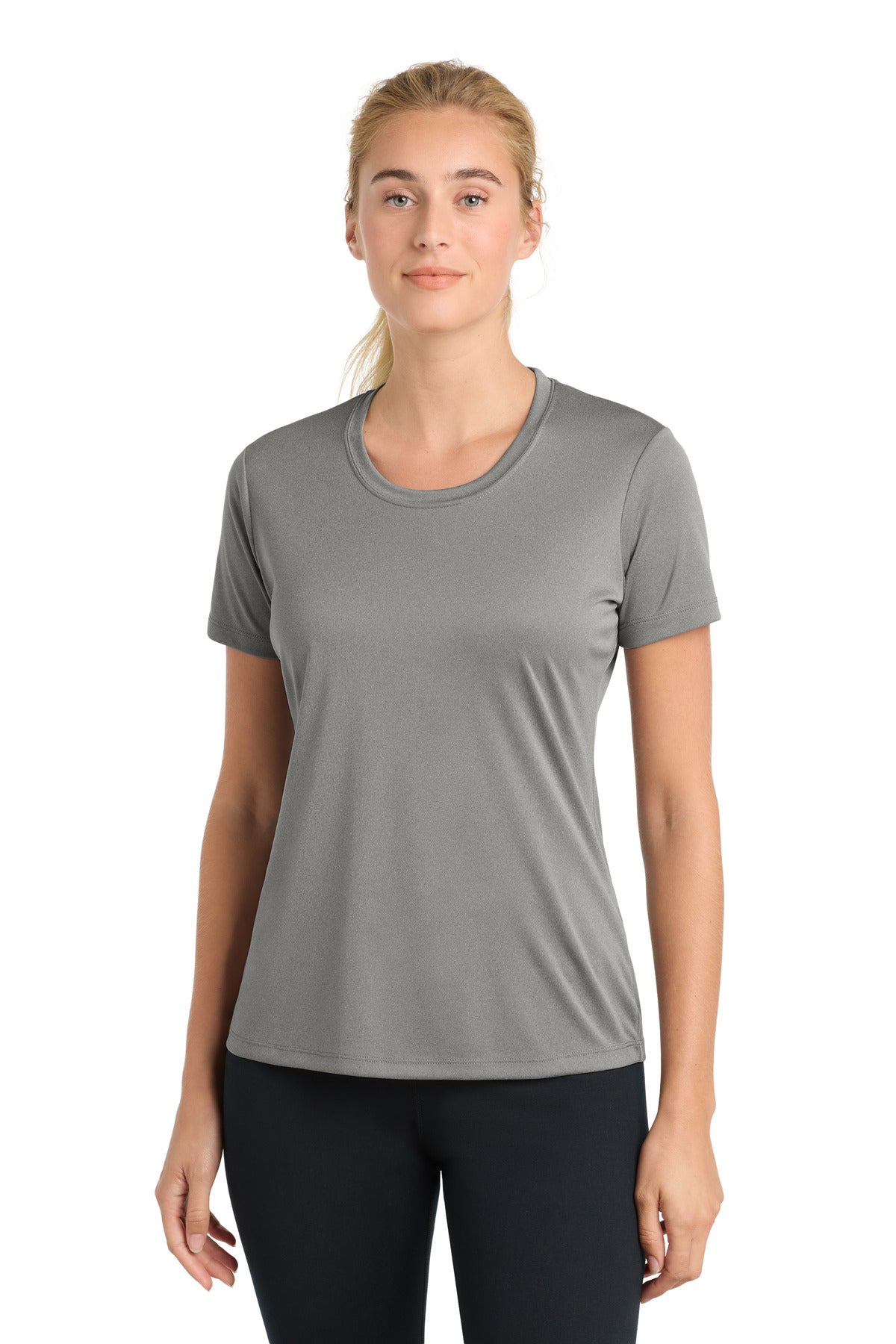 Sport-Tek Women's PosiCharge Competitor Tee LST350 Grey Concrete Heather