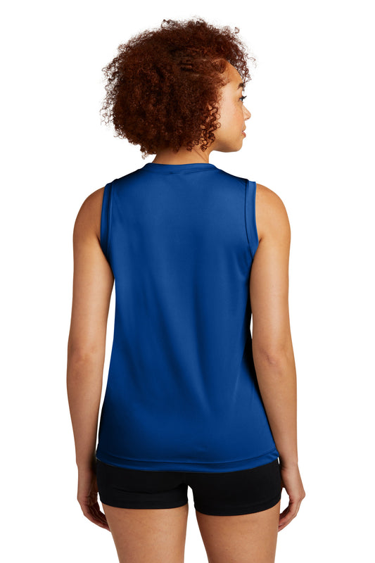 Sport-Tek Women's Sleeveless PosiCharge Competitor V-Neck Tee. LST352 True Royal
