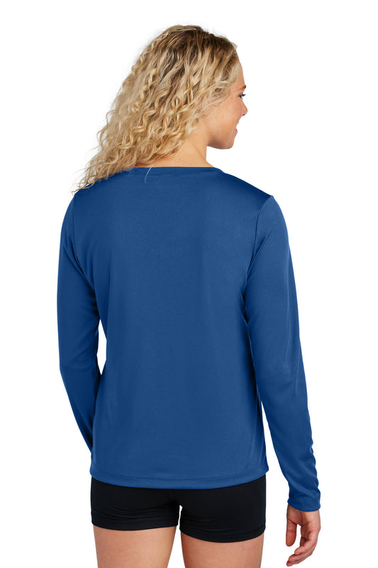 Sport-Tek Women's Long Sleeve PosiCharge Competitor V-Neck Tee. LST353LS Royal