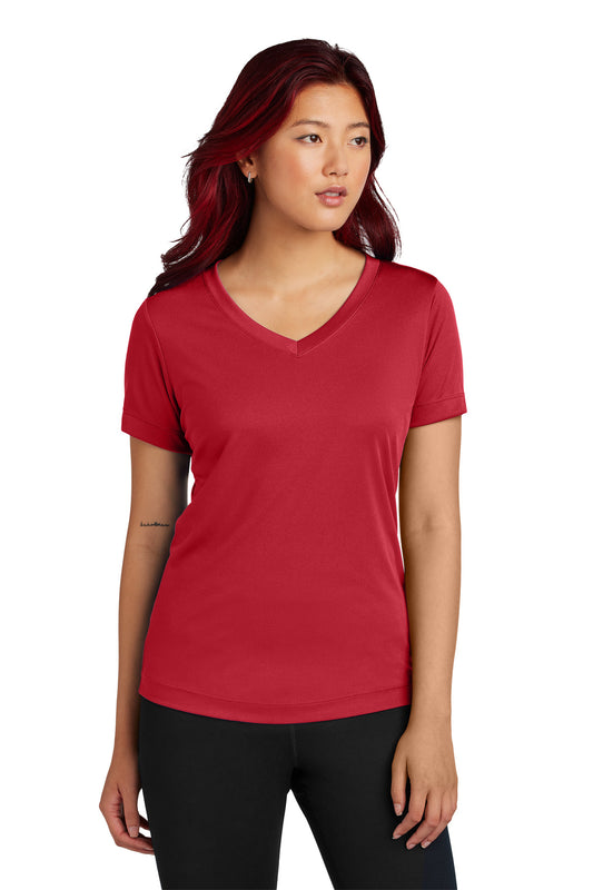 Sport-Tek Women's PosiCharge Competitor V-Neck Tee. LST353 Deep Red