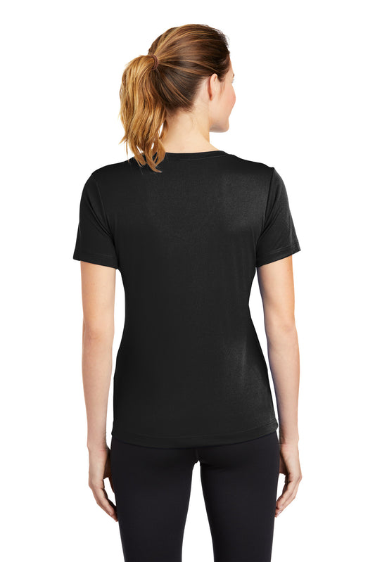 Sport-Tek Women's PosiCharge Competitor V-Neck Tee. LST353 Black