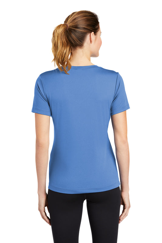 Sport-Tek Women's PosiCharge Competitor V-Neck Tee. LST353 Carolina Blue