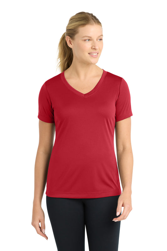 Sport-Tek Women's PosiCharge Competitor V-Neck Tee LST353 Deep Red