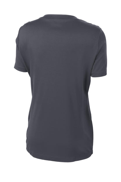 Sport-Tek Women's PosiCharge Competitor V-Neck Tee. LST353 Iron Grey