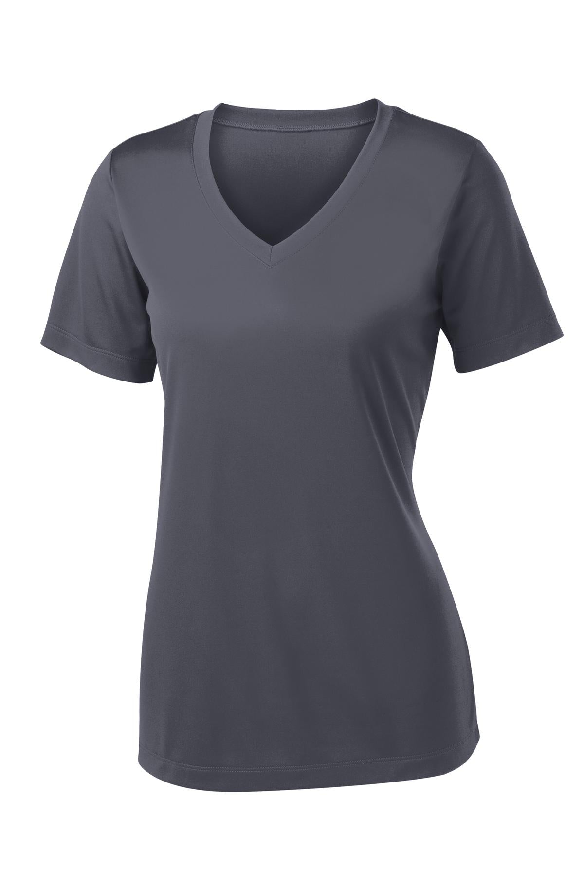 Sport-Tek Women's PosiCharge Competitor V-Neck Tee. LST353 Iron Grey