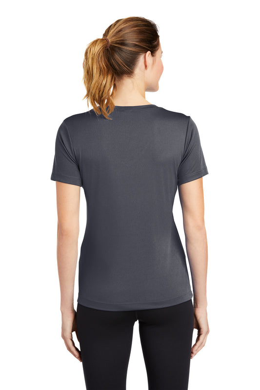 Sport-Tek Women's PosiCharge Competitor V-Neck Tee. LST353 Iron Grey