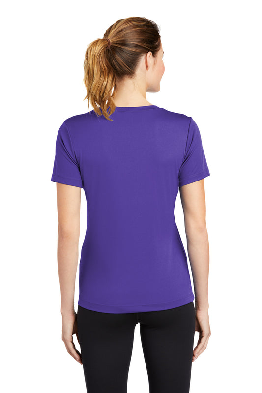 Sport-Tek Women's PosiCharge Competitor V-Neck Tee. LST353 Purple