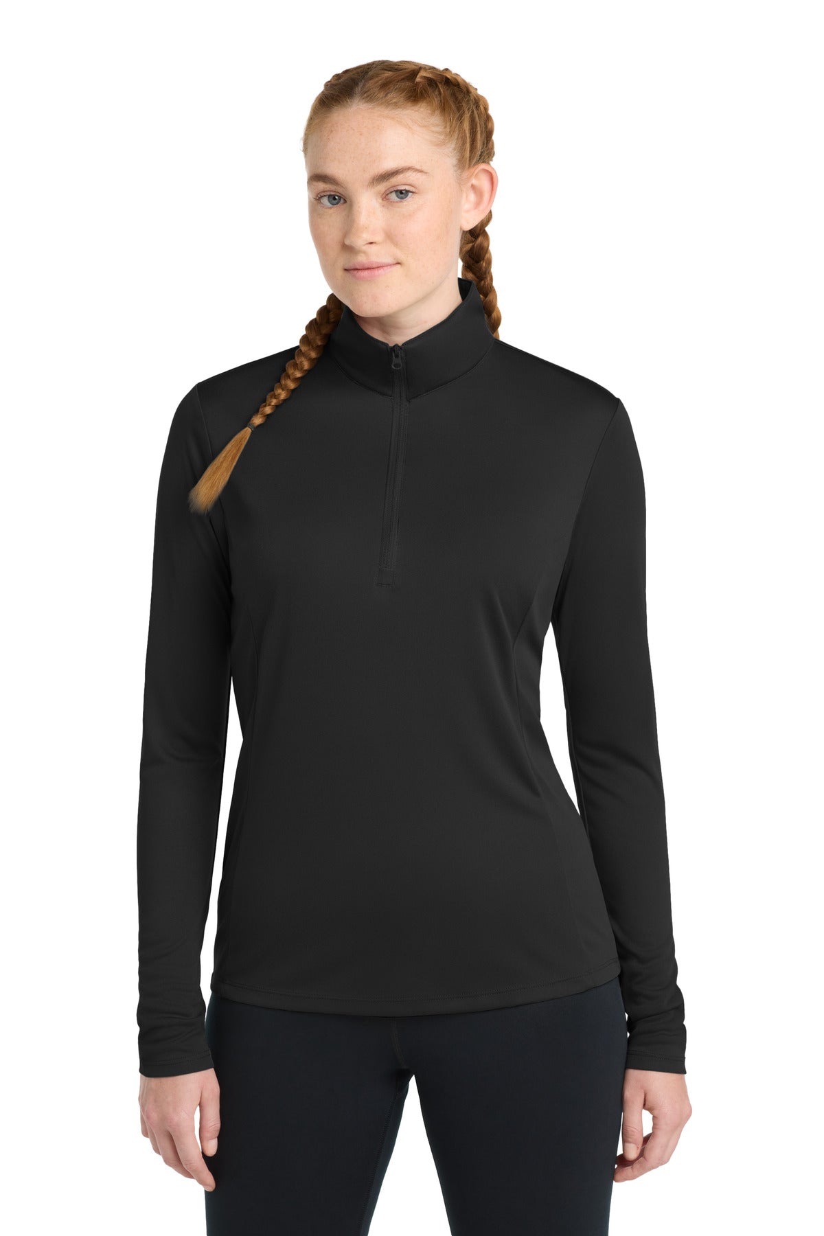 Sport-Tek Women's PosiCharge Competitor 1/4-Zip Pullover LST357 Black