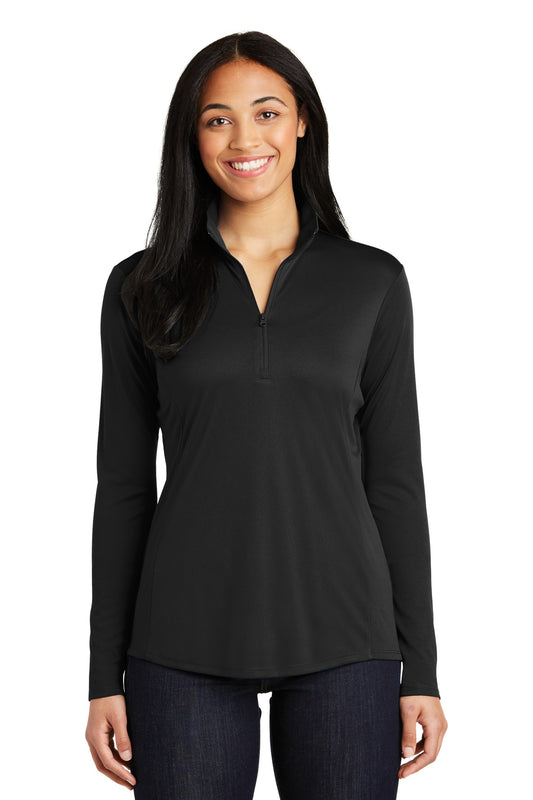 Sport-Tek Women's PosiCharge Competitor 1/4-Zip Pullover. LST357 Black