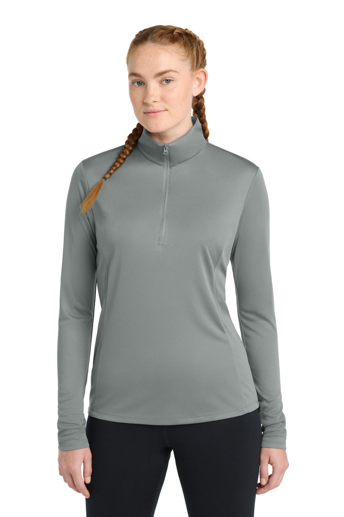 Sport-Tek Women's PosiCharge Competitor 1/4-Zip Pullover LST357 Grey Concrete