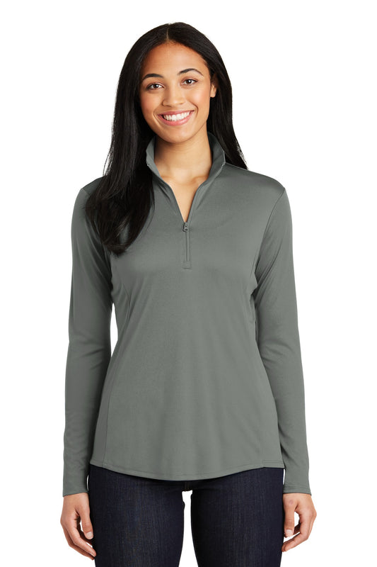Sport-Tek Women's PosiCharge Competitor 1/4-Zip Pullover. LST357 Grey Concrete