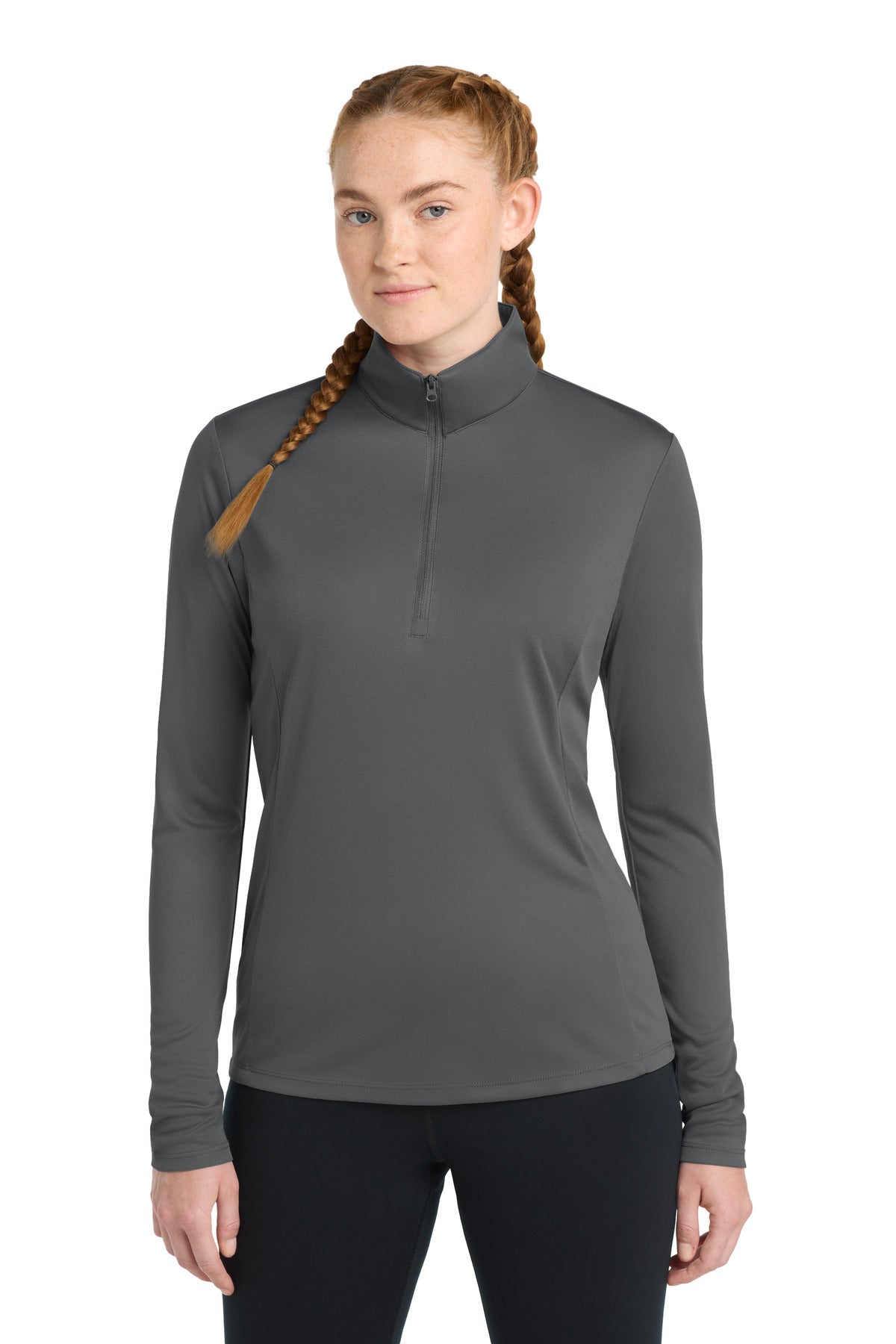 Sport-Tek Women's PosiCharge Competitor 1/4-Zip Pullover LST357 Iron Grey