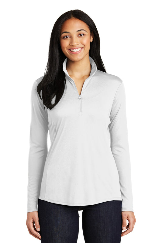 Sport-Tek Women's PosiCharge Competitor 1/4-Zip Pullover. LST357 White