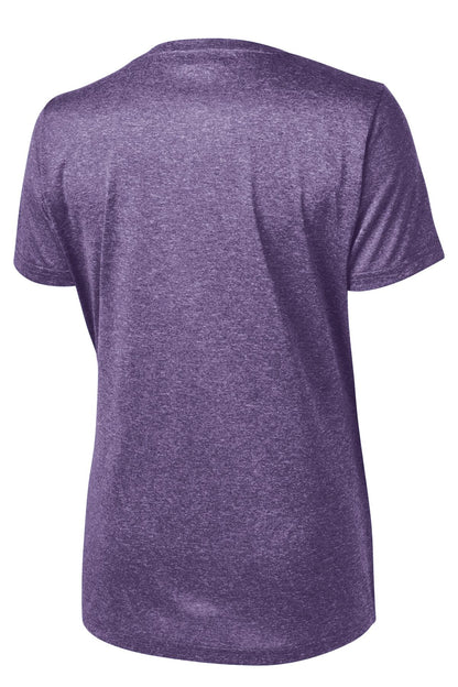 Sport-Tek Women's Heather Contender Scoop Neck Tee. LST360 Purple Heather