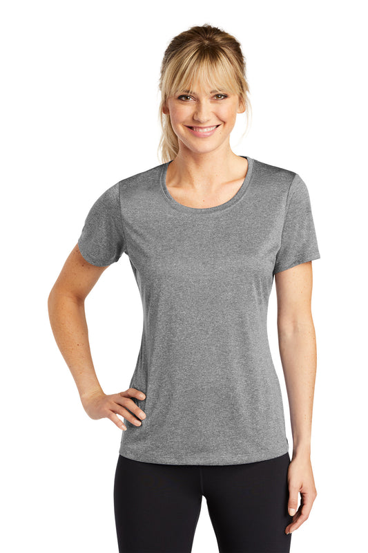 Sport-Tek Women's Heather Contender Scoop Neck Tee. LST360 Vintage Heather