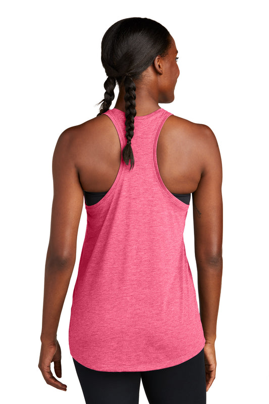 Sport-Tek  Women's PosiCharge  Tri-Blend Wicking Tank. LST402 Pink Raspberry Heather