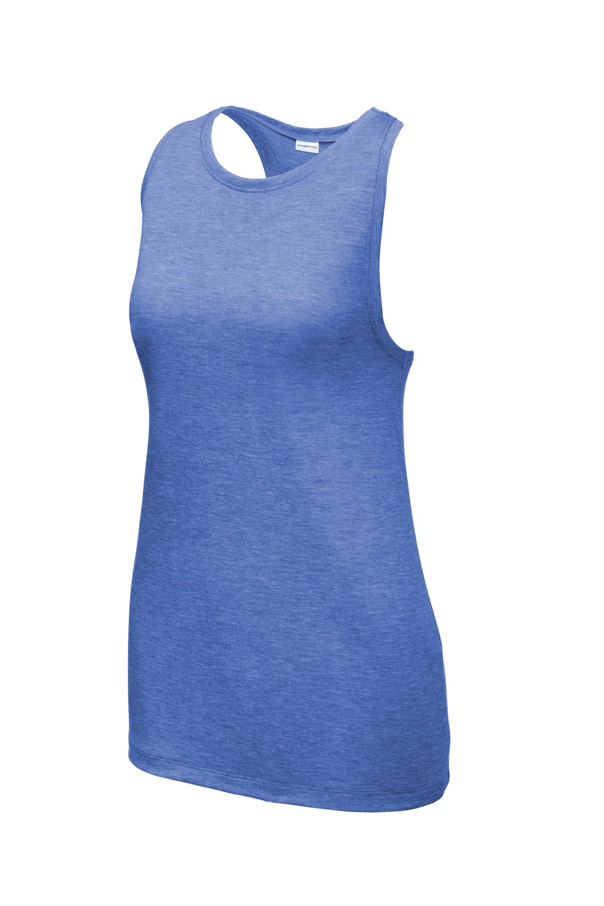 Sport-Tek  Women's PosiCharge  Tri-Blend Wicking Tank. LST402 True Royal Heather