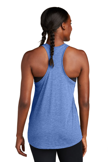 Sport-Tek  Women's PosiCharge  Tri-Blend Wicking Tank. LST402 True Royal Heather