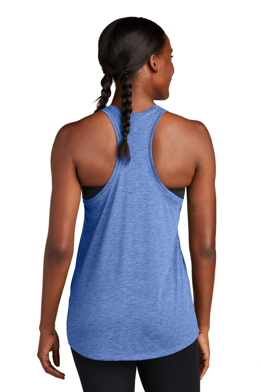 Sport-Tek  Women's PosiCharge  Tri-Blend Wicking Tank. LST402 True Royal Heather
