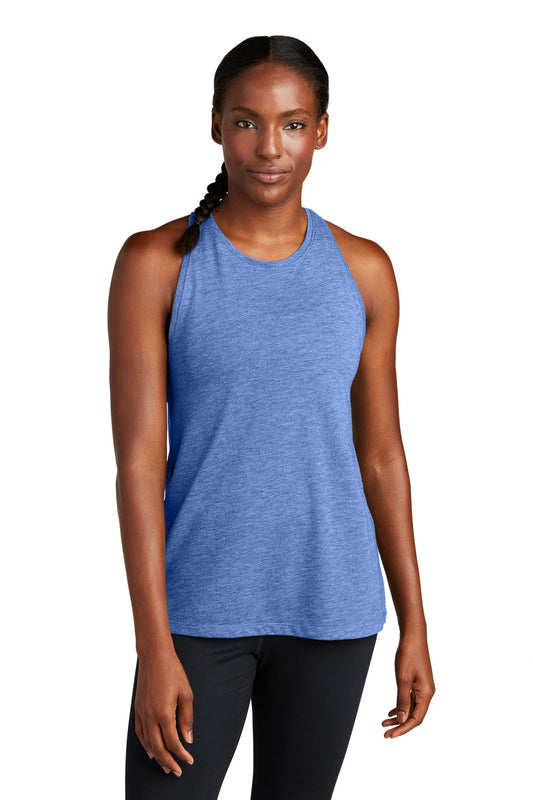 Sport-Tek  Women's PosiCharge  Tri-Blend Wicking Tank. LST402 True Royal Heather