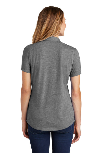Sport-Tek  Women's PosiCharge  Tri-Blend Wicking Polo. LST405 Dark Grey Heather