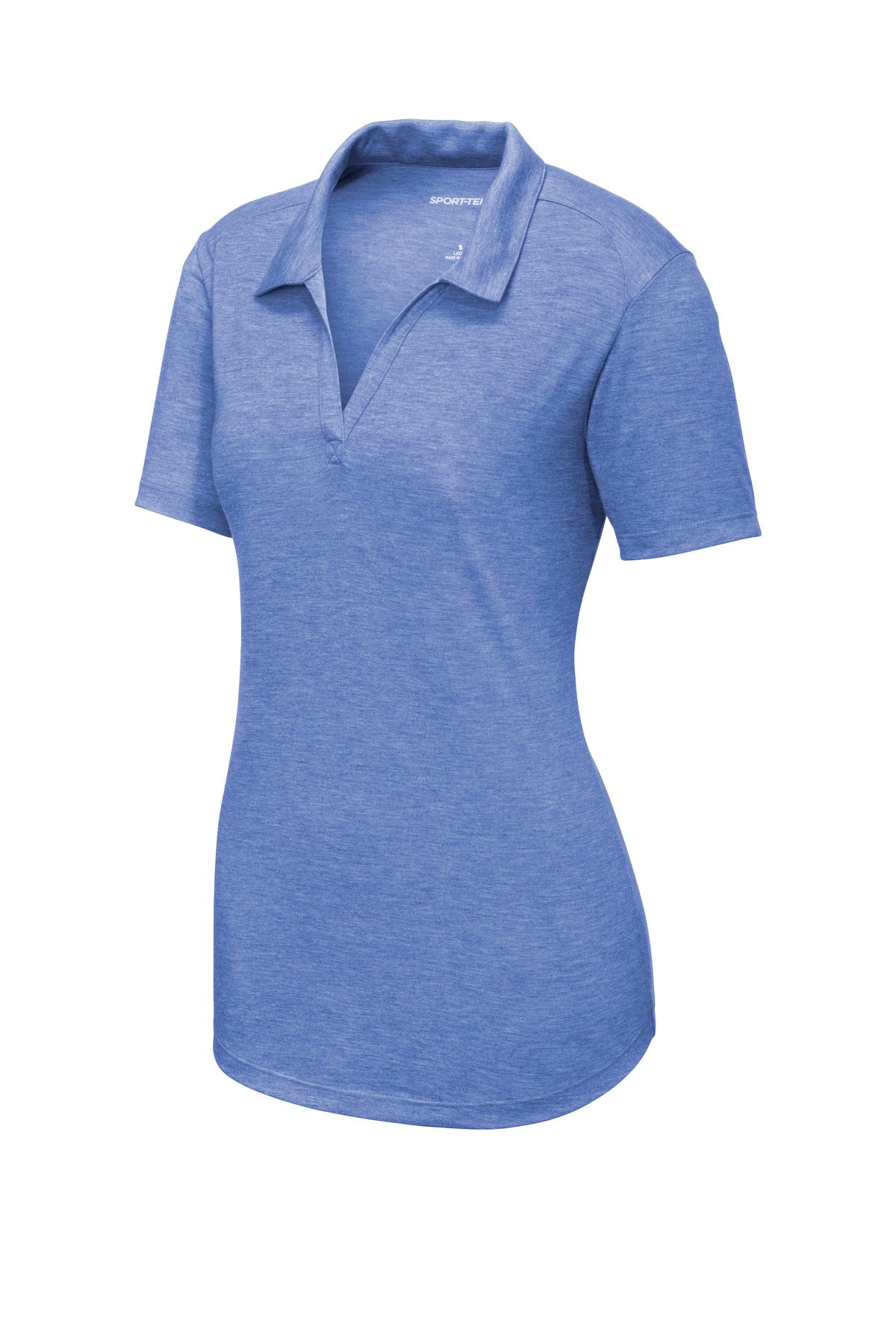 Sport-Tek  Women's PosiCharge  Tri-Blend Wicking Polo. LST405 True Royal Heather