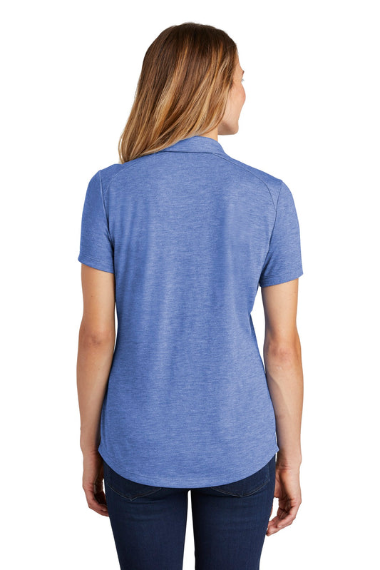Sport-Tek  Women's PosiCharge  Tri-Blend Wicking Polo. LST405 True Royal Heather