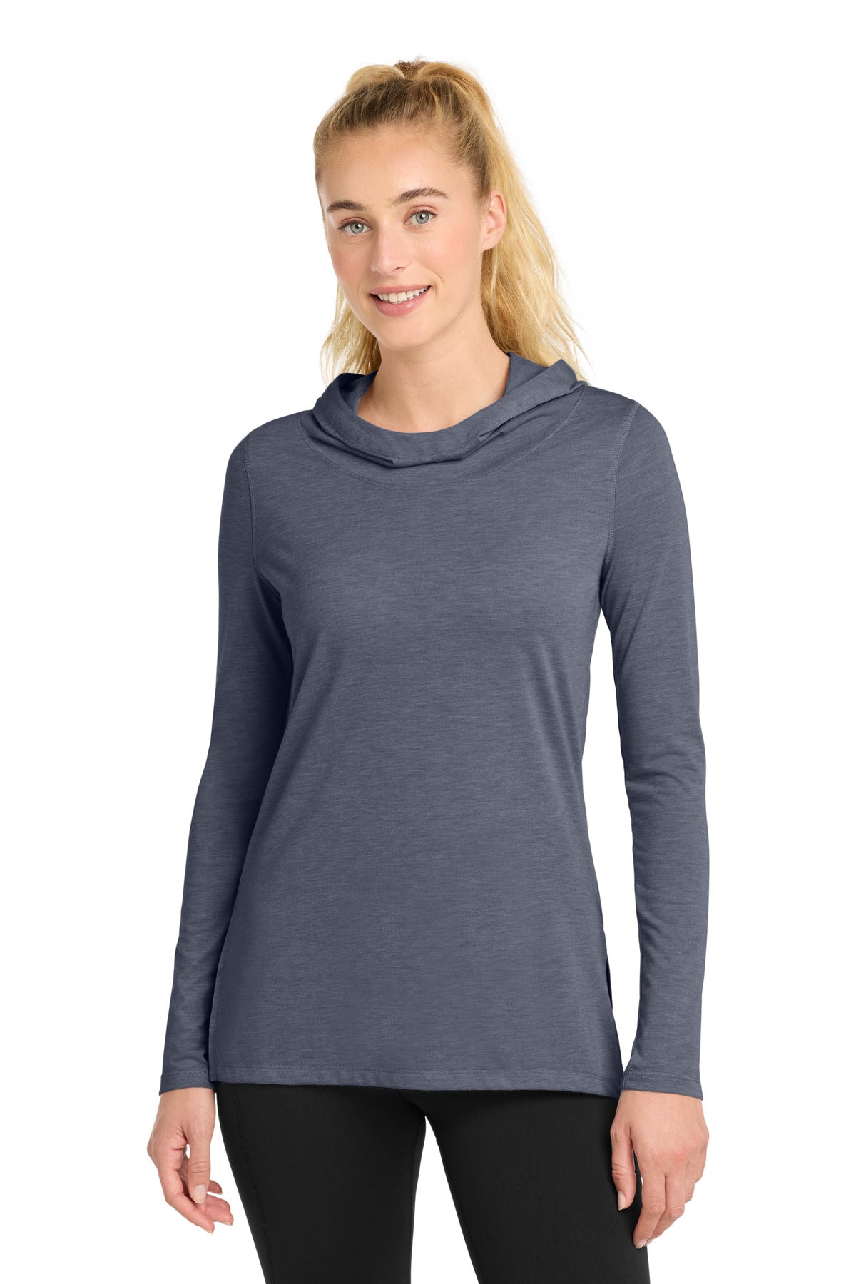 Sport-Tek Women's PosiCharge Tri-Blend Wicking Long Sleeve Hoodie LST406