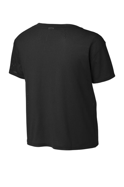 Sport-Tek  Women's PosiCharge  Draft Crop Tee. LST411 Black